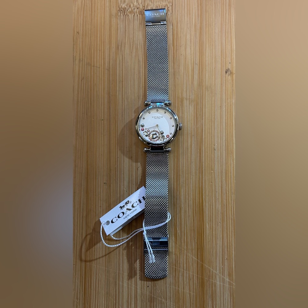 Coach Cary Watch With 34mm Silver White Face & Silver MeshBracelet - Picture 5 of 6